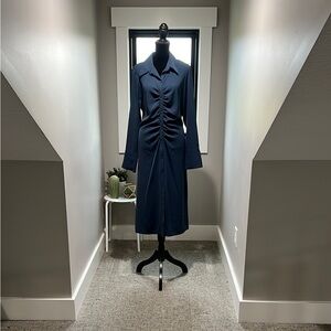 Worthington Elegant Navy Long Sleeve Dress